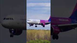 CLOSE UP Wizz Air Airbus A321NEO Landing at Budapest Airport đź¤© aviation budapest landing airbus [upl. by Brand]