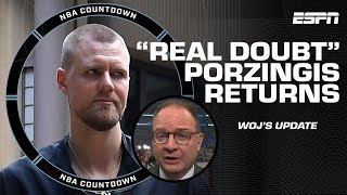 Woj REAL DOUBT Kristaps Porzingis returns for the rest of the NBA Finals  NBA Countdown [upl. by Ahsatan]