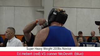 Ed Hebert Vs Conner McDevitt Super Heavyweight 203lbs Novice Amatuer Boxing 92824 [upl. by Bartholomeus]