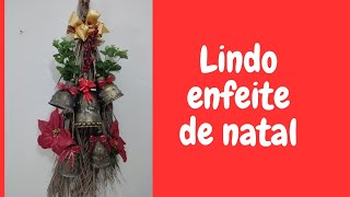 DIY  Enfeite Natalino com Sinos manualidades artesanato reutilizando craft reciclagemcriativa [upl. by Haseefan]