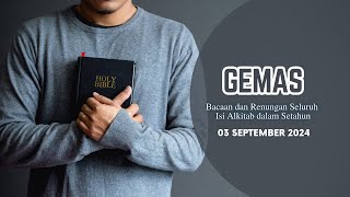 Gemas 03 September 2024  Gerakan Membaca Seluruh Isi Alkitab dalam Setahun [upl. by Ecined]