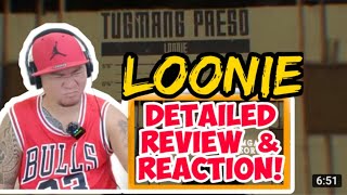 TUGMANG PRESOLOONIE Official Lyrics Video REACTION amp DETAILED REVIEW Frame Up loonie [upl. by Nwahsaj852]