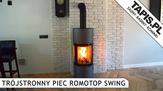 ROMOTOP SWING MONTAŻ ŁÓDŹ  PIECE WOLNOSTOJĄCE  KOMINKI  PIECYKI  PIECE WISZĄCE TAPISPL [upl. by Conlon13]