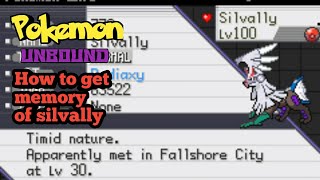 How to get Memory of Silvally in pokemon unbound [upl. by Siravart937]