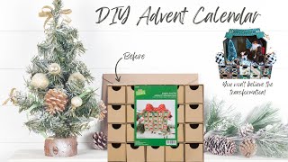 DIY CHRISTMAS ADVENT CALENDAR USING DOLLAR STORE SUPPLIES  CHRISTMAS 2022 [upl. by Fonzie]