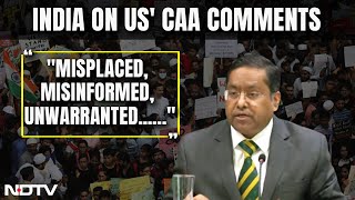 USA on CAA  India On US CAA Remarks quotMisplaced Misinformed Unwarrantedquot [upl. by Airtap]