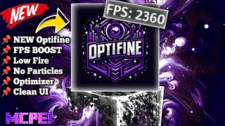 New Optifine For MCPE 120  FPS BOOST Optifine For MCPE 120  FPS BOOST Optifine Minecraft pe [upl. by Ardra]