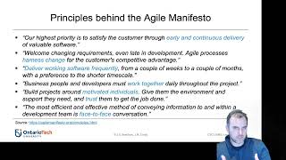 Introduction to Agile Software Development with Extreme Programming CSCI 3060U Lecture 3 [upl. by Gussi]