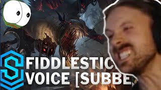 Forsen Reacts  Voice  Fiddlesticks SUBBED  English [upl. by Aneehc727]