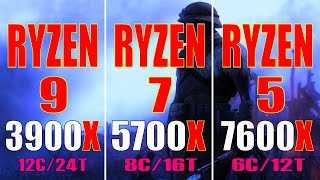 RYZEN 5 7600X vs RYZEN 7 5700X vs RYZEN 9 3900X  PC GAMES TEST [upl. by Markiv]