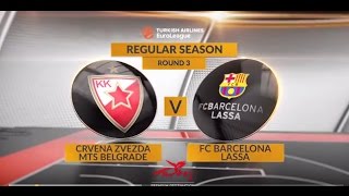 Highlights Crvena Zvezda mts BelgradeFC Barcelona Lassa [upl. by Barna]