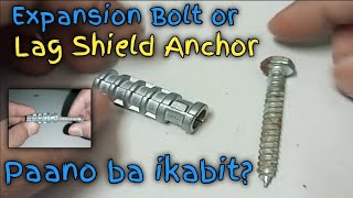 Paano Mag Install ng Expansion Bolt o Lag Shield Anchor  How to Install a Lag Shield Anchor [upl. by Anaic]