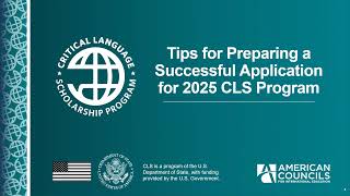 Application Tips for CLS Program [upl. by Homovec]