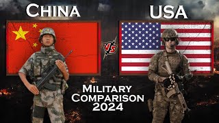 China VS USA Military Power Comparison 2024 China Vs USA Military comparison [upl. by Kimmy699]