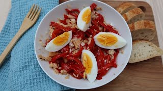 Spanish Piquillo Peppers Salad  Spanish Summer Salads  Recipe 1 summersalad salad spain [upl. by Gruber]