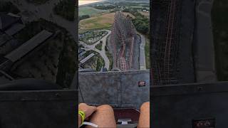 ZADRA Biggest Wooden Roller Coaster Front seat Energylandia energylandia coaster rollercoaster [upl. by Blainey138]