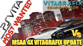 PSVITA VITAGRAFIX UPDATE NEED FOR SPEED MOST WANTED MSAA 4X ADD TO CONFIG [upl. by Adnarahs]