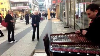 Cimbalom Open Piano street performance by George Balan Stockholm Sweden [upl. by Chandler707]