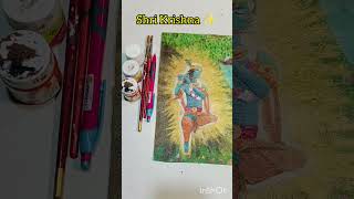 Shri Krishna painting ✨ art artwork acrylicpainting youtubeshorts [upl. by Roxanna]