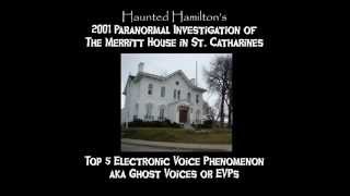 Top 5 EVPs Ghost Voices from Haunted Hamiltons 2001 Investigation of The Merritt House [upl. by Assilla]