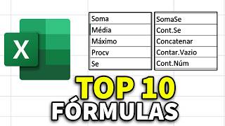 TOP 10 Funções Importantes no Excel e como usalas fácil  Como usar Funções Excel 2024 [upl. by Hurlee319]