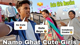 Namo Ghat Pe Larai Ho Gai 😡😩  Namo Ghat Girls Reaction 😍  Arjun Aakash Vlogs [upl. by Claus]