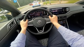 Volkswagen NEW Polo RLine 2022  4K POV Test Drive  70kWh  95hp 7DSG  RLine  Detail inside [upl. by Essined858]