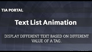 How To Create amp Use Text List In TIA Portal  HMI  7 Of 10 [upl. by Bronny]