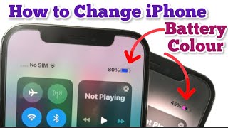 Change Battery iCon colour on any iPhone  iPhone Customisation [upl. by Dougall206]