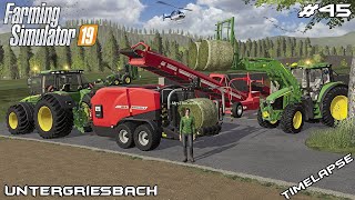 Baling WCS silage with MrsTheCamPeR  Animals on Untergriesbach  Farming Simulator 19  Episode 45 [upl. by Anirahs]