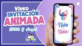 Invitación STITCH y ANGEL Revelación de Sexo Gender Reveal [upl. by Aleekat549]