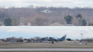 Top Aces Inc  Dornier Alpha Jet CHETA20 Arrival And Departure At Windsor International Airport [upl. by Ettenawtna]