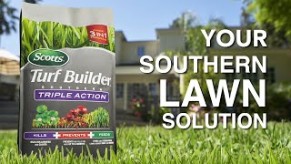 How to Use Scotts® Turf Builder® Southern Triple Action on Your Lawn [upl. by Ierdna]