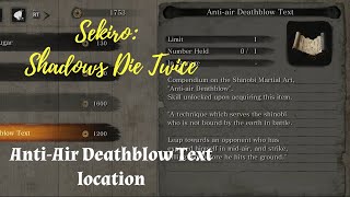 Sekiro Anti Air Deathblow Text location [upl. by Aisanahta]