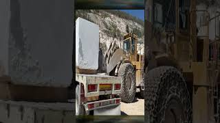 Caterpillar 988F Wheel Loader Loading Marble Blocks On Trucks  Danae Marble Quarry [upl. by Isadora]