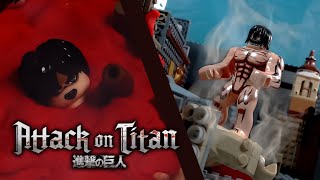 LEGO Attack on Titan  Eren’s First Titan transformation [upl. by Eillam330]