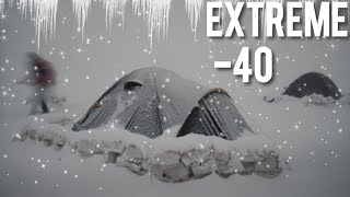 EXTREME 40° Solo Wİnter Camping 4 Days  6 Nights of Extremely Cold Winter Camping in a Hot Tent [upl. by Enriqueta]