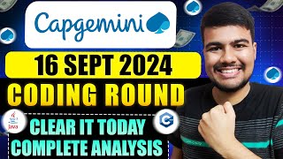 Capgemini Latest OA Coding Solution  16 Sept Complete Explanation [upl. by Anilad]