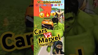 UNBELIEVABLE 😵🔥😱 Cars VS Marvel Character  BeamNgdrive beamngdrive hulk marvel automobile fyp [upl. by Cronin]