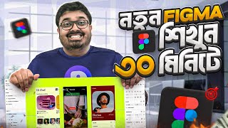 Figma New UI Tutorial The Ultimate Beginners Guide to the Figma Interface  Explained in Bangla [upl. by Airdnax154]