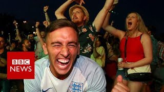 World Cup 2018 How England fans celebrated  BBC News [upl. by Ridgley]