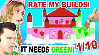 My BOYFRIEND RATES My BEST ADOPT ME BUILDS Roblox [upl. by Bainbrudge]