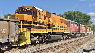 Indiana amp Ohio Railway Train OWNS Norfolk Southern Main Line 4 Locomotives On Fast Train amp CSX [upl. by Maxantia]