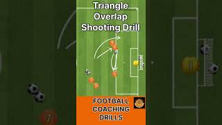 Triangle overlap Shooting Drill  FootballSoccer footballdrills soccertraining passingdrill U8 [upl. by Prady749]