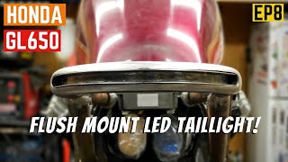 FLUSH MOUNT LED TAILLIGHT HOW TO  Honda GL650 Build EP8 [upl. by Relyks]