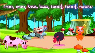 Animal Sounds Fun Moo Baa Woof Meow  Learn Animal Sounds for Kids [upl. by Ahsi]