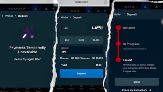 Stake deposit problem payments temporarily unavailable  Stake deposit failed problem [upl. by Yc]