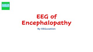 EEG in Encephalopathy [upl. by Aracahs703]