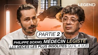 PHILIPPE BOXHO MÉDECIN LÉGISTE PARTIE 2  IL REVIENT SUR LES DÉCÈS LES PLUS INSOLITES QUIL A VUS [upl. by Pigeon673]