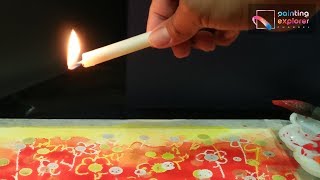 CANDLE WATERCOLOR TRICK TUTORIAL TECHNIQUE PAINTING GUIDE HOW TO UNIQUE EFFECT [upl. by Assanav]